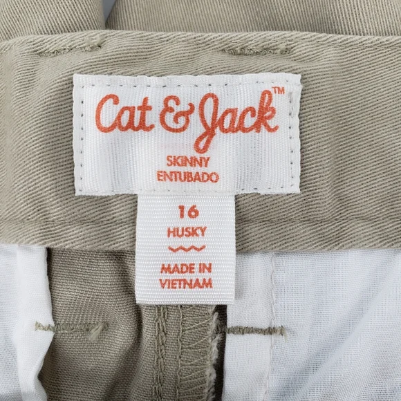 NWT Cat & Jack Boys School Uniform Pants Size 16 Husky Four Pack Blue And Khaki - Picture 7 of 11
